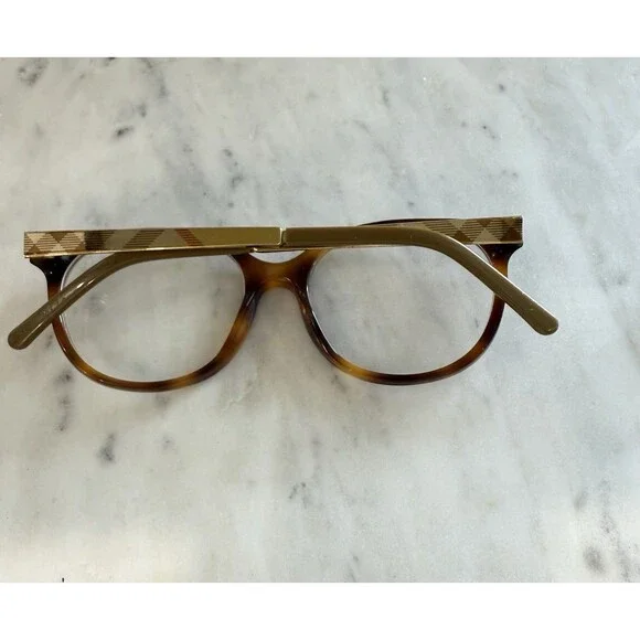 BURBERRY B 2142 3316 51-17 140 Havana With A Case Authentic Hard To Find - Picture 10 of 14